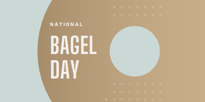 Journée nationale du bagel brown modern-simple