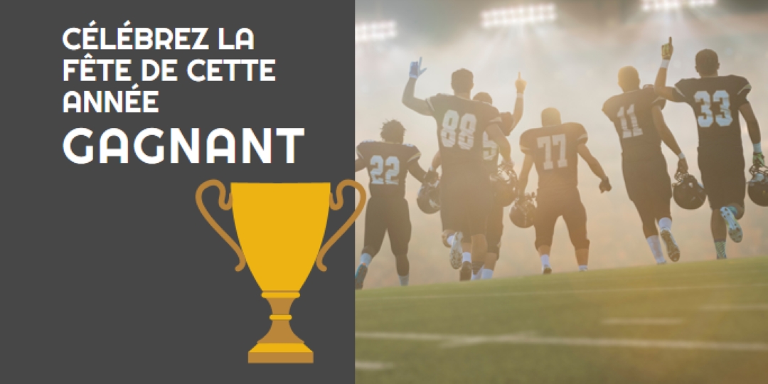 Célébrez le gagnant blue modern-simple