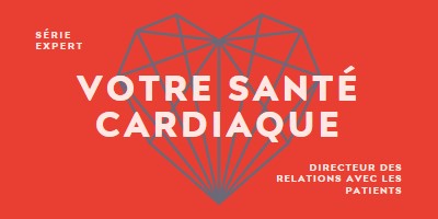 Votre santé cardiaque red modern-bold