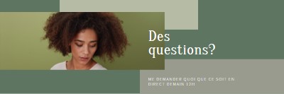 Des questions? green modern-simple