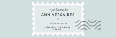 Merveilleux anniversaire blue modern-simple