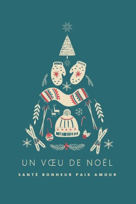 Tout ce que je veux pour Noël green modern-simple