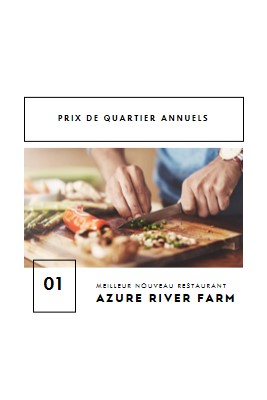 Récompenses annuelles de quartier white modern-simple