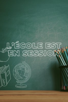 L’école est en session green modern-simple