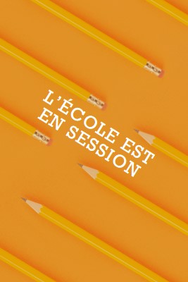 Le crayon dans orange modern-simple