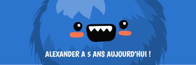 Petit monstre a cinq ans blue whimsical-color-block