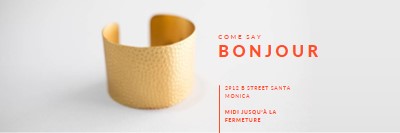 Venez dire bonjour white modern-bold