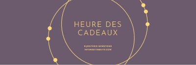 C’est l’heure des cadeaux purple modern-simple