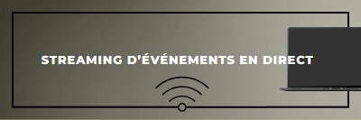 Streaming d’événements en direct gray modern-bold