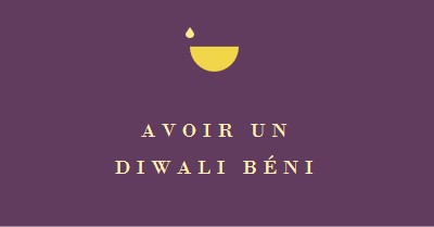 Bénédictions Diwali purple modern-simple