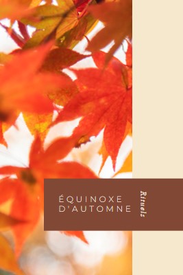 Équinoxe d'automne orange modern-simple