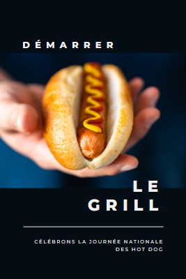 Belle journée pour un hot-dog black modern-simple