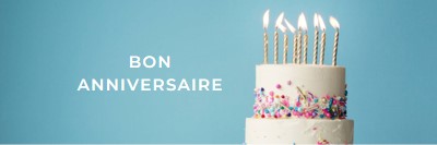 Bon gâteau d’anniversaire blue modern-simple