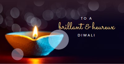 À un brillant & heureux Diwali black modern-simple