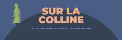 Au-dessus de la colline blue modern-bold