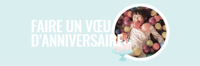 Faire un vœu d’anniversaire blue modern-simple