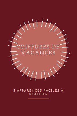 Coiffures de vacances red organic-simple