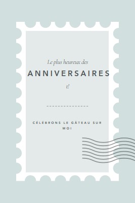 Merveilleux anniversaire blue modern-simple