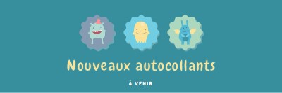 Nouveaux autocollants bientôt disponibles blue whimsical-color-block