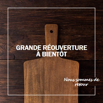 Nous sommes de retour brown modern-simple