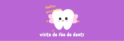 Première visite de fée de dents purple whimsical-color-block