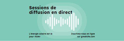 Sessions de diffusion en direct green modern-simple