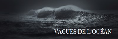 Vagues sombres de l’océan gray modern-simple