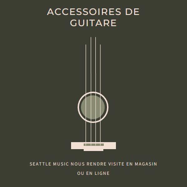 Accessoires de guitare brown modern-simple