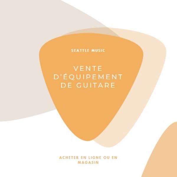 Vente d’équipement de guitare orange organic-simple