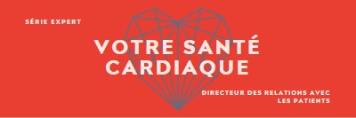 Votre santé cardiaque red modern-bold