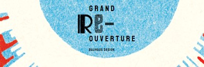 Rouvrir large blue modern-bold