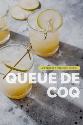 Faire mes cocktails préférés yellow modern-simple