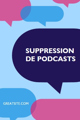 Suppression du podcast maintenant blue modern-color-block