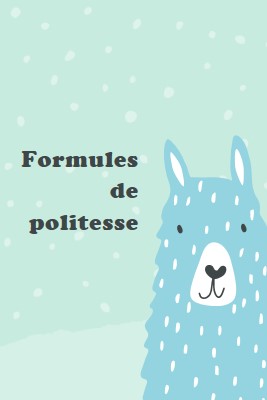 Formules de politesse green whimsical-color-block