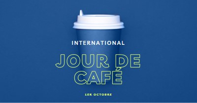 Culture des cafés blue modern-bold