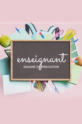 L’appréciation des enseignants pink modern-simple