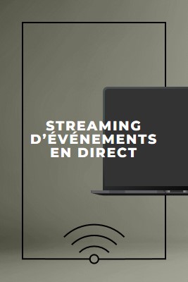 Streaming d’événements en direct gray modern-bold