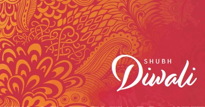 Le plus heureux Diwali red modern-bold