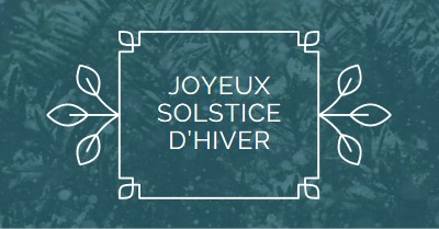 Solstice d’hiver green modern-simple