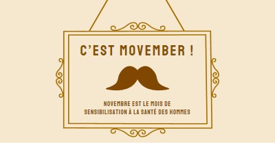 Moustaches pour novembre brown vintage-retro