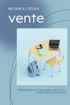 Vente de retour à l’école blue modern-simple