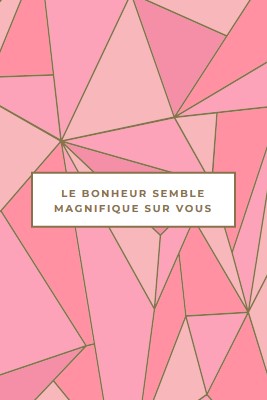 Retours heureux pink modern-simple