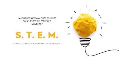 Science, technologie, ingénierie, mathématiques yellow modern-simple