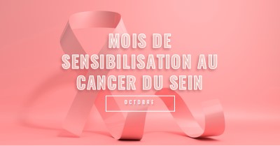 Sensibilisation au cancer du sein pink modern-bold