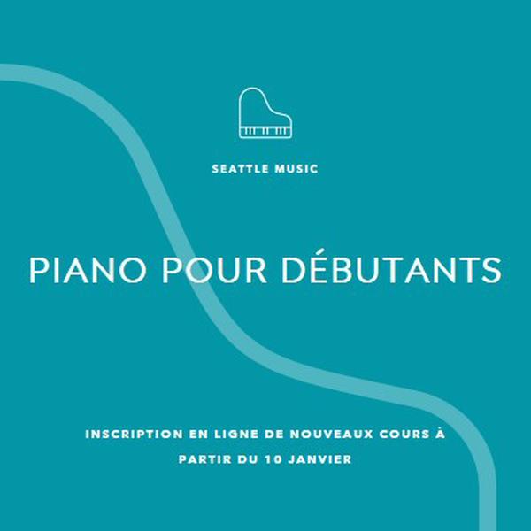 Cours de piano blue modern-simple