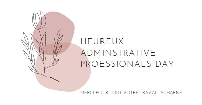 Bonne journée administrative white organic-simple