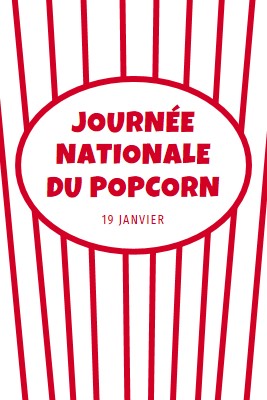 Journée nationale du maïs pop-corn white whimsical-line