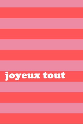 Tout est joyeux pink modern-bold