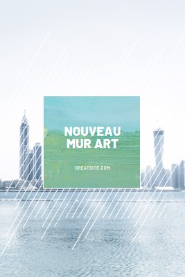 Nous avons de nouvelles peintures murales blue modern-geometric-&-linear