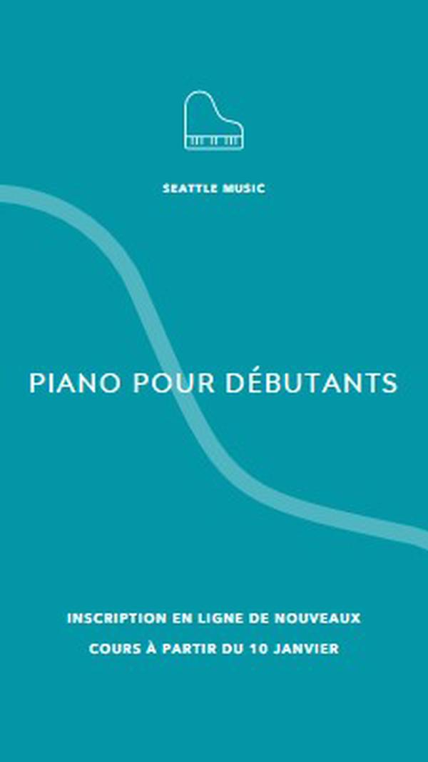 Cours de piano blue modern-simple